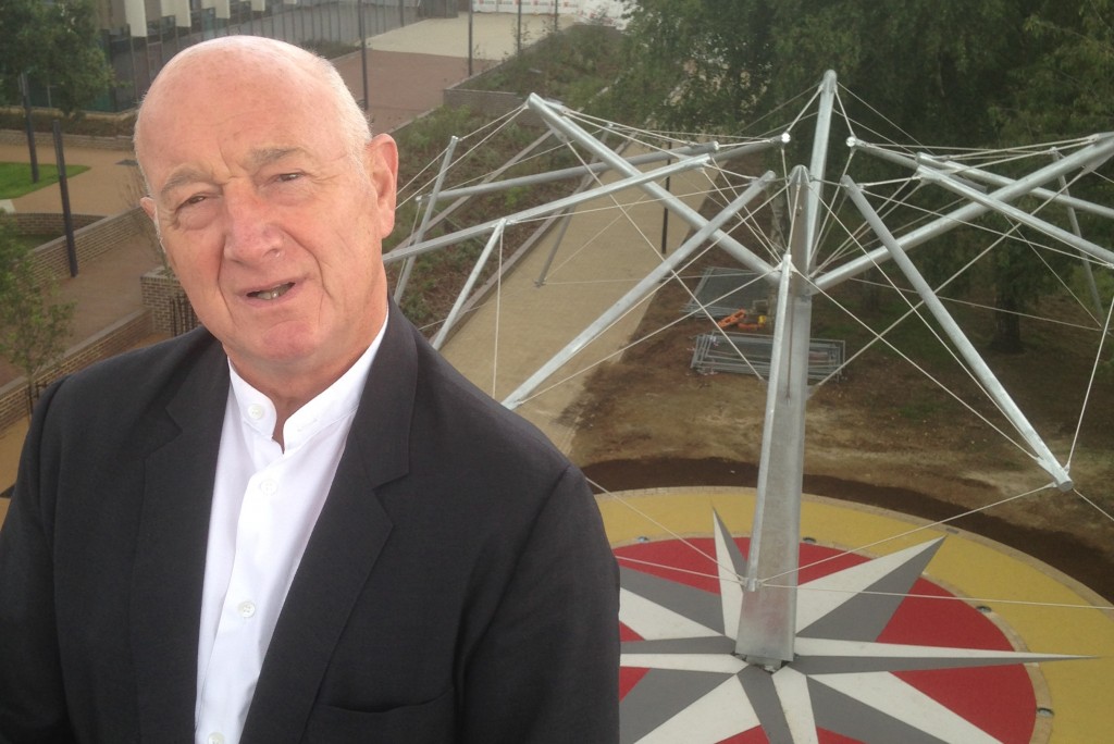 Don Gray and the Tensegritree sculpture