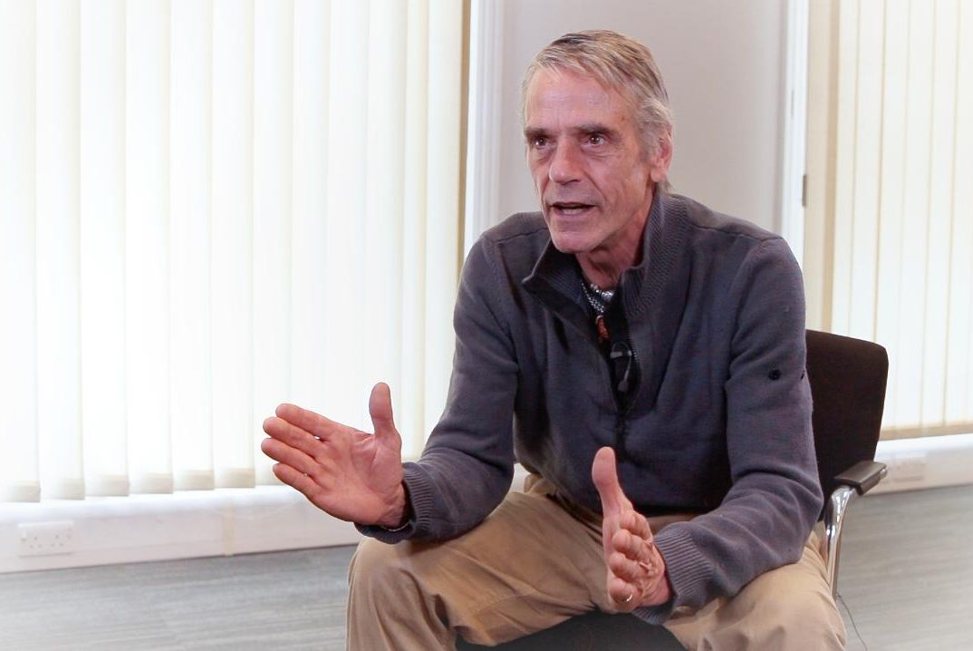 Jeremy Irons taking part in the first 28x28 video