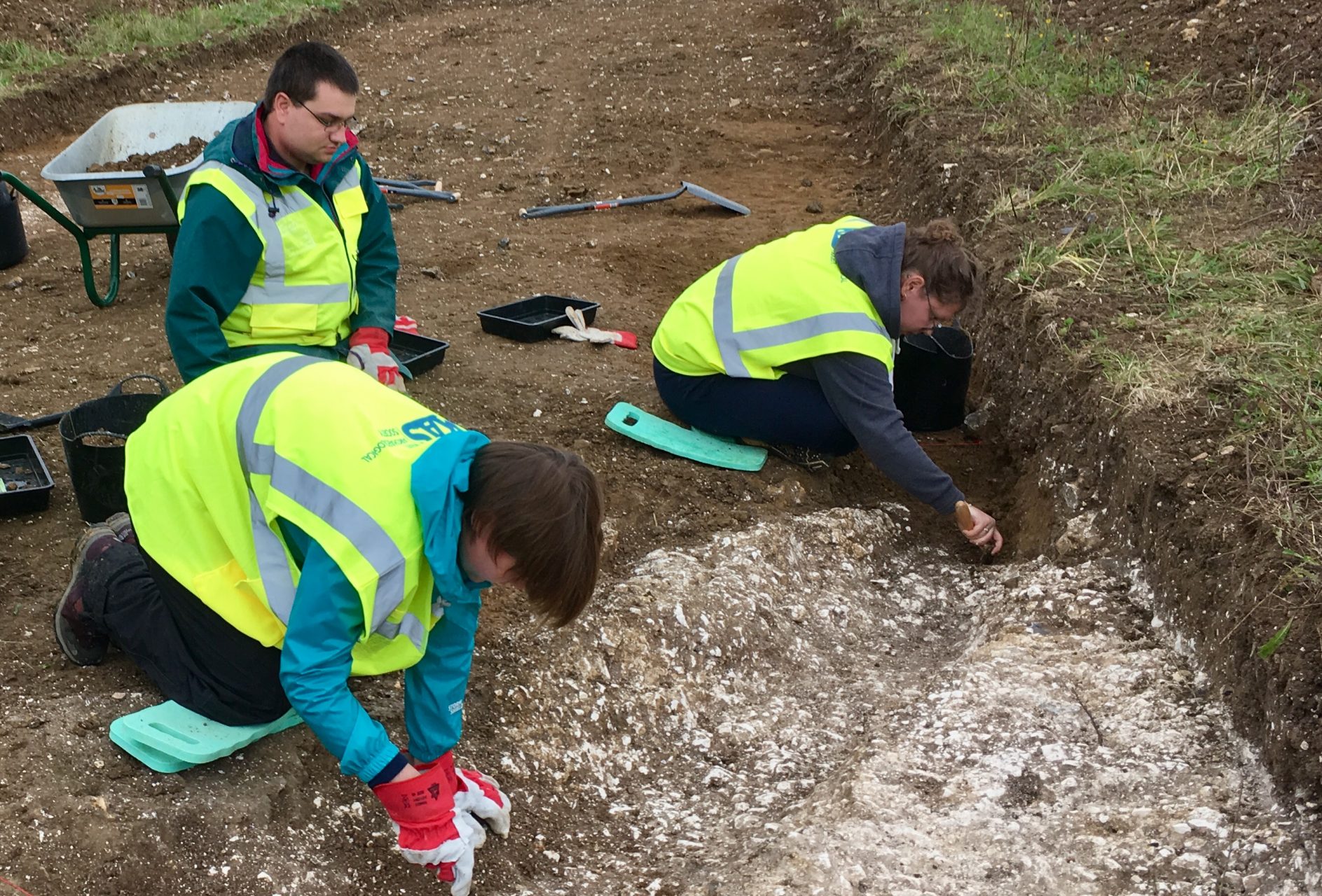 Students on a dig