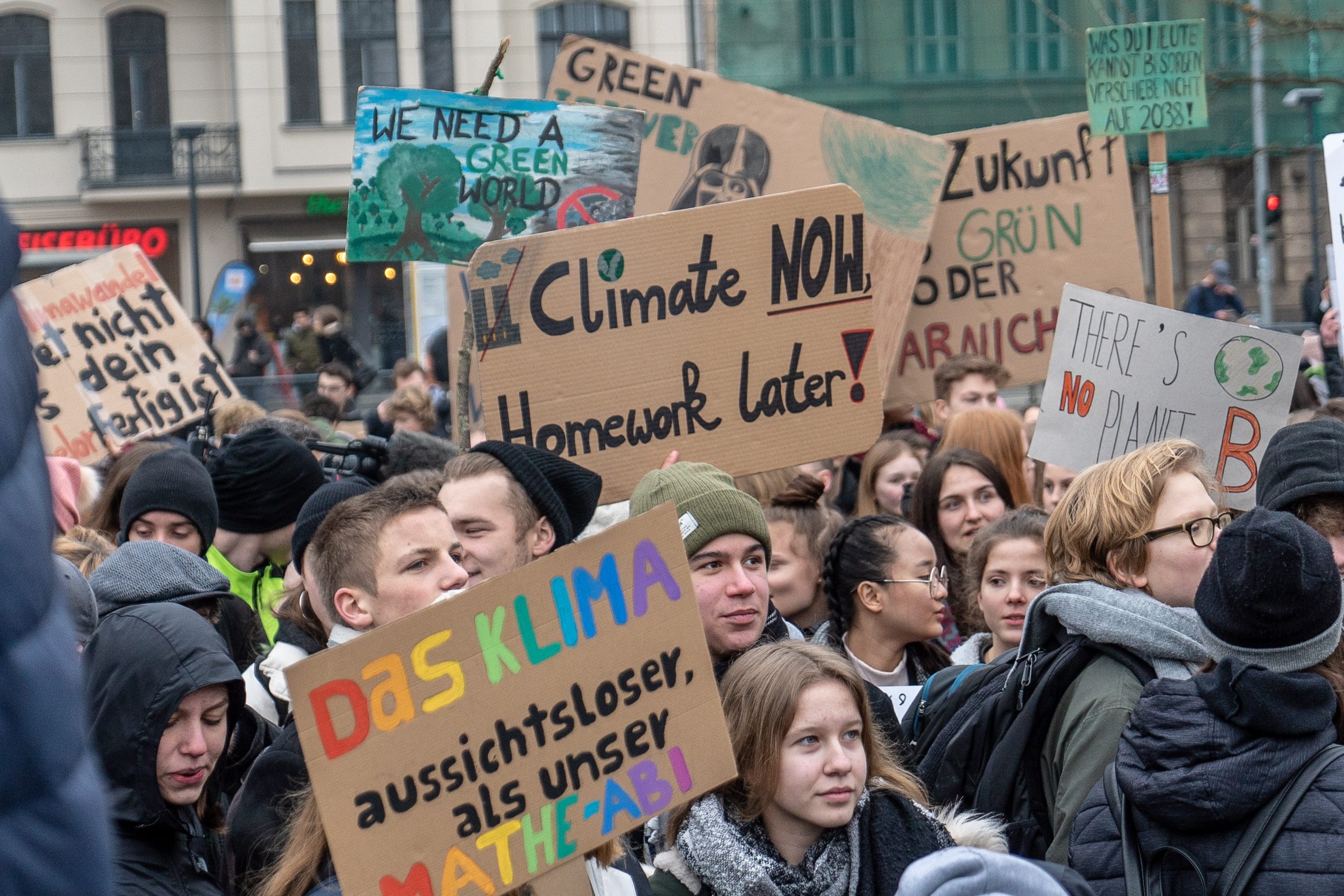 Children protest against climate change