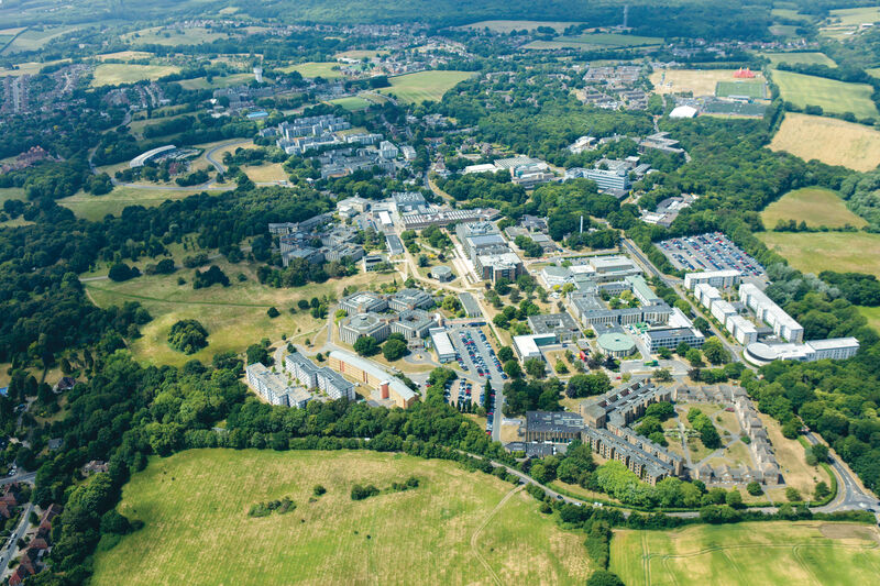 Overhead view of campus